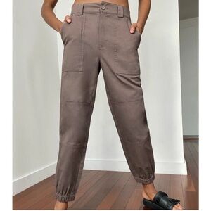 Aritzia TNA “New Cedar” Pant Stone Taupe Size S Sz S High Waisted Utility Pant